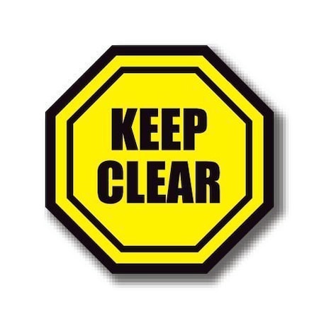 Ergomat 17in OCTAGON SIGNS - Keep Clear DSV-SIGN 289 #4037 -UEN
